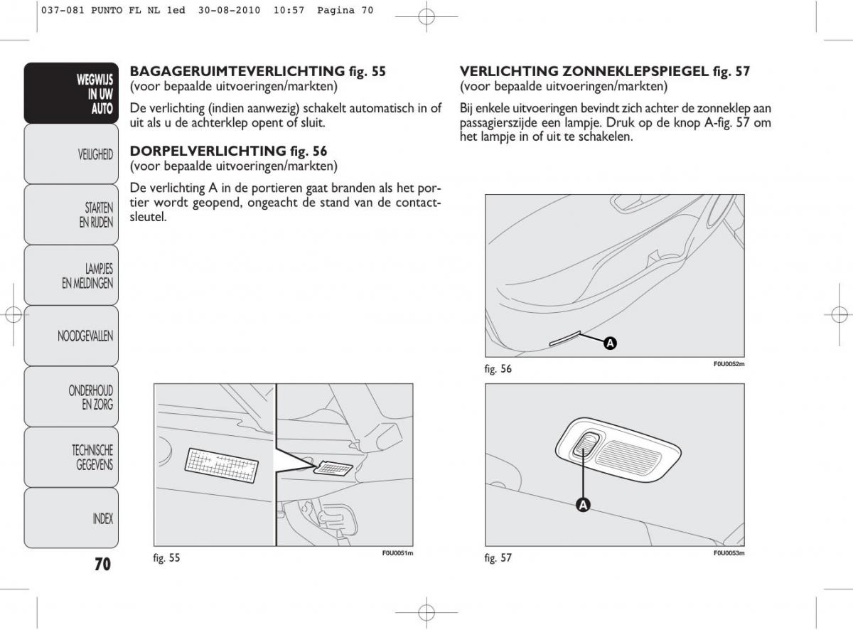 Fiat Punto Evo handleiding / page 72