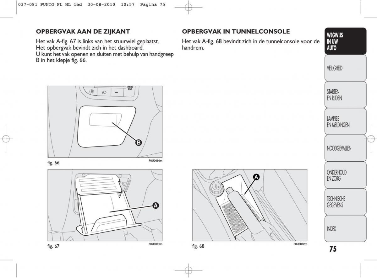 Fiat Punto Evo handleiding / page 77