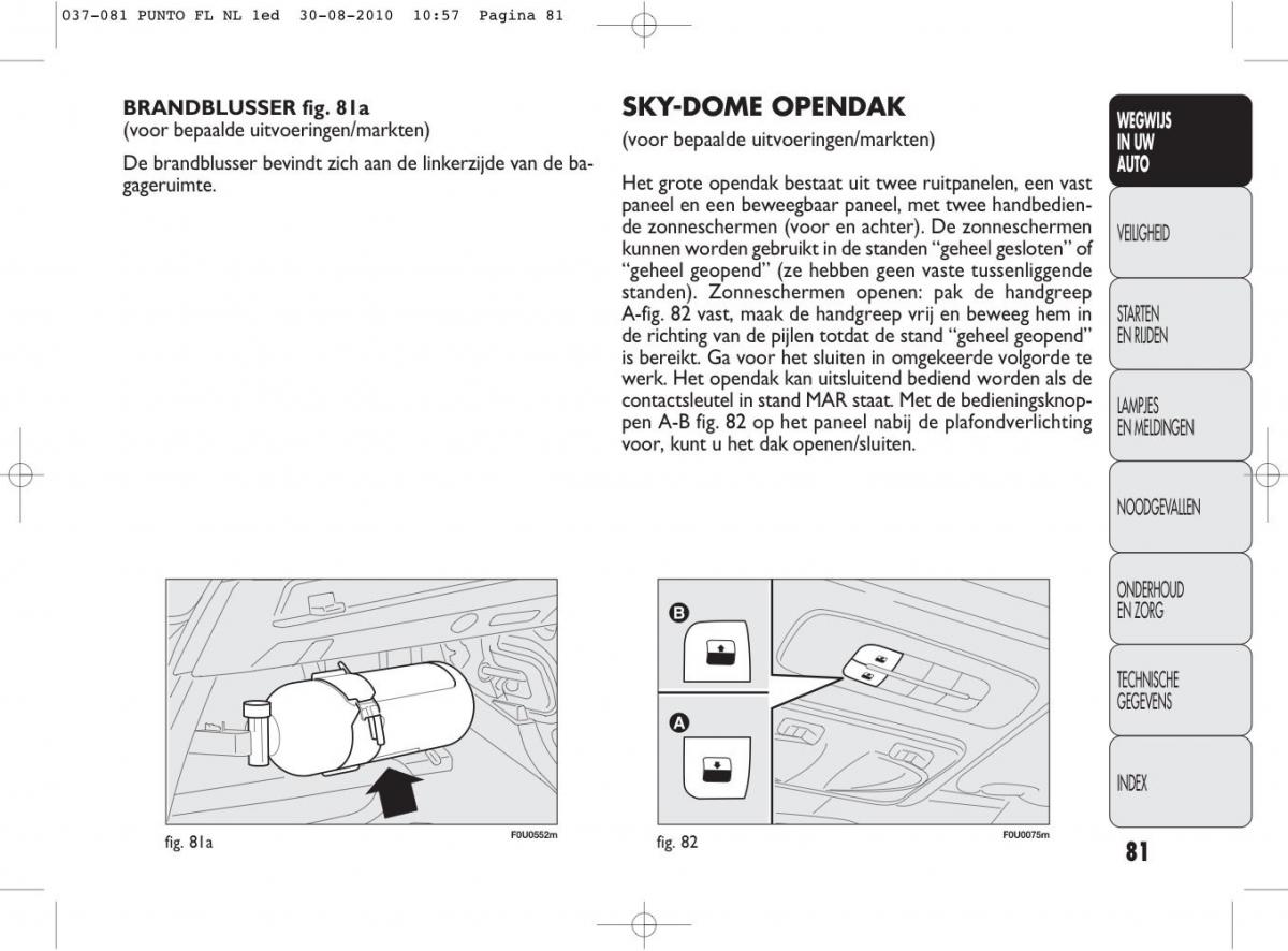 Fiat Punto Evo handleiding / page 83