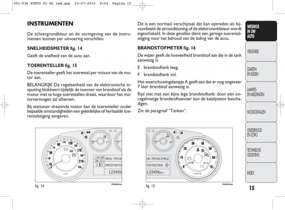 Fiat Punto Evo handleiding / page 17