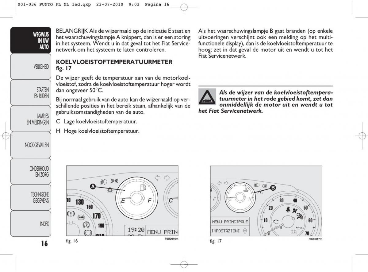 Fiat Punto Evo handleiding / page 18