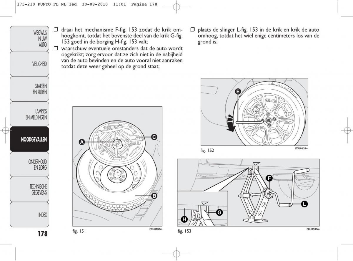 Fiat Punto Evo handleiding / page 180