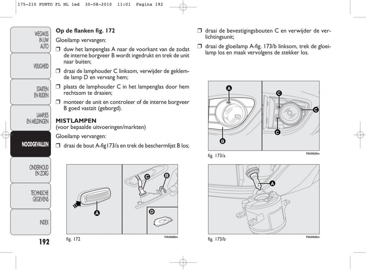 Fiat Punto Evo handleiding / page 194