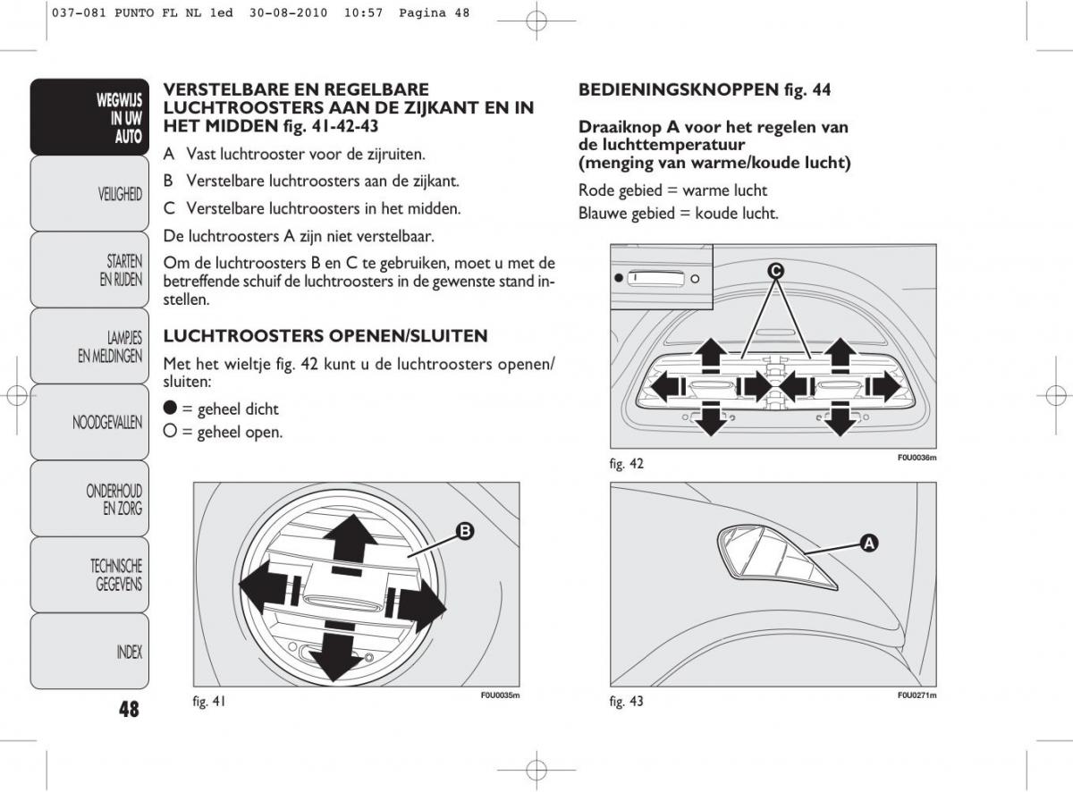 Fiat Punto Evo handleiding / page 50