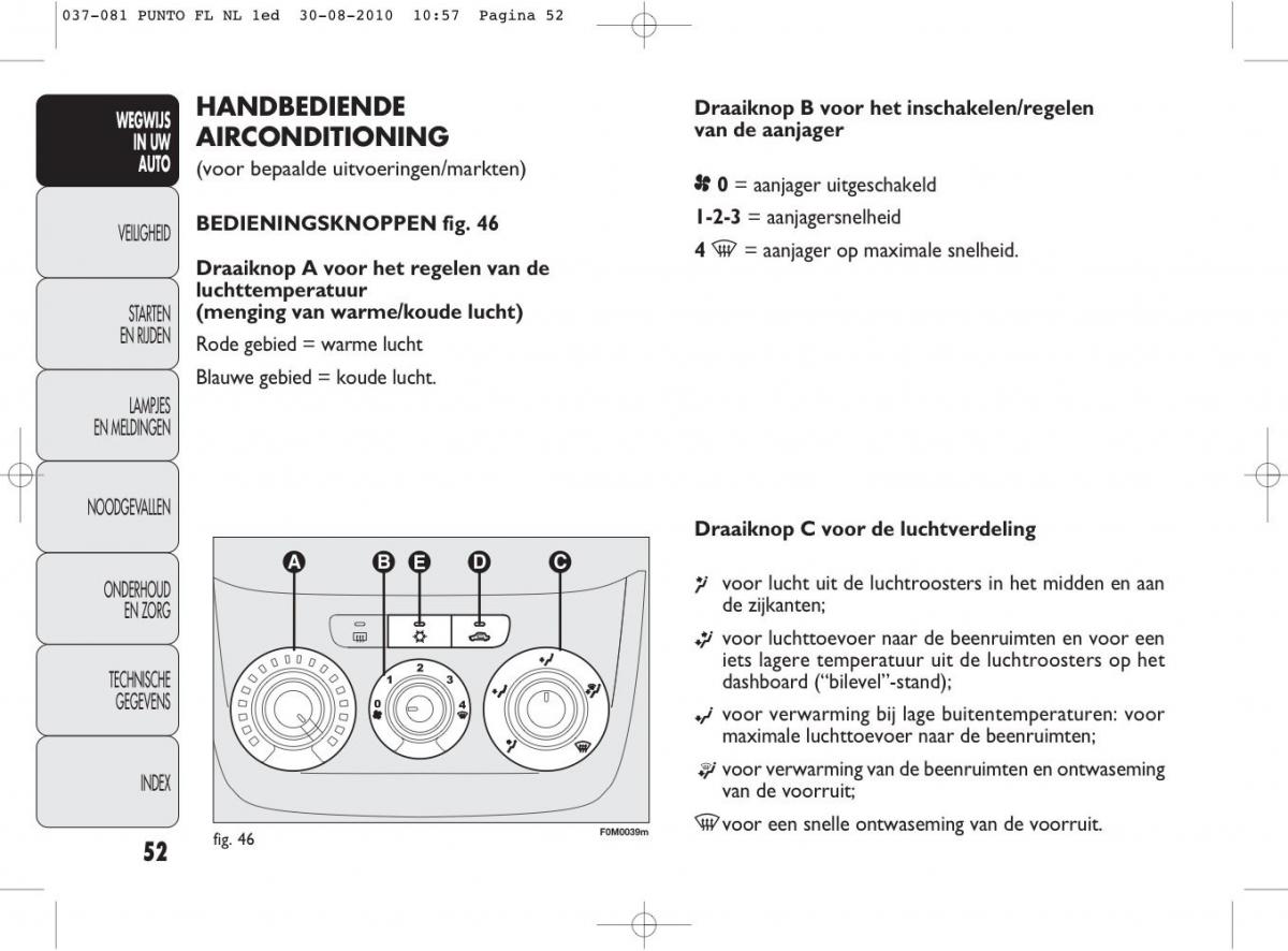 Fiat Punto Evo handleiding / page 54