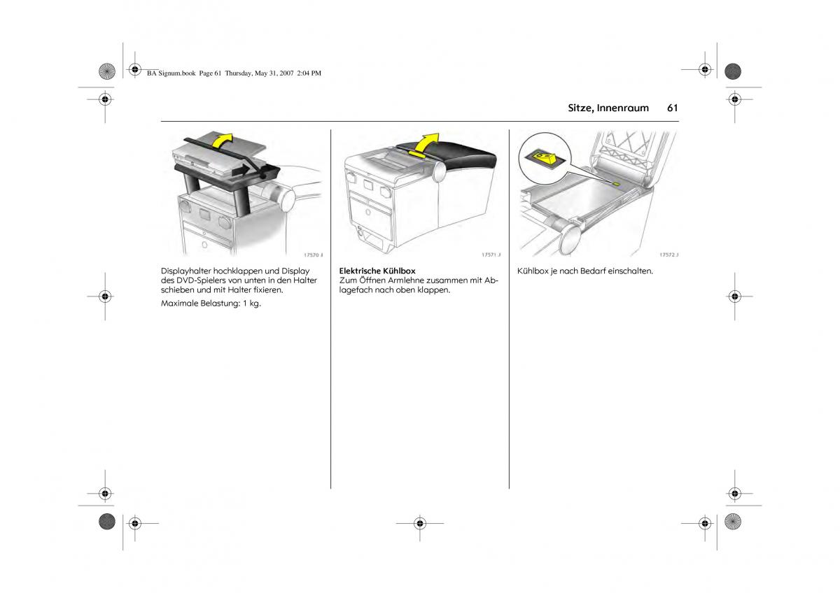 Opel Signum C Vauxhall Handbuch / page 65