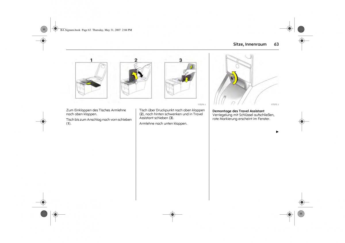 Opel Signum C Vauxhall Handbuch / page 67