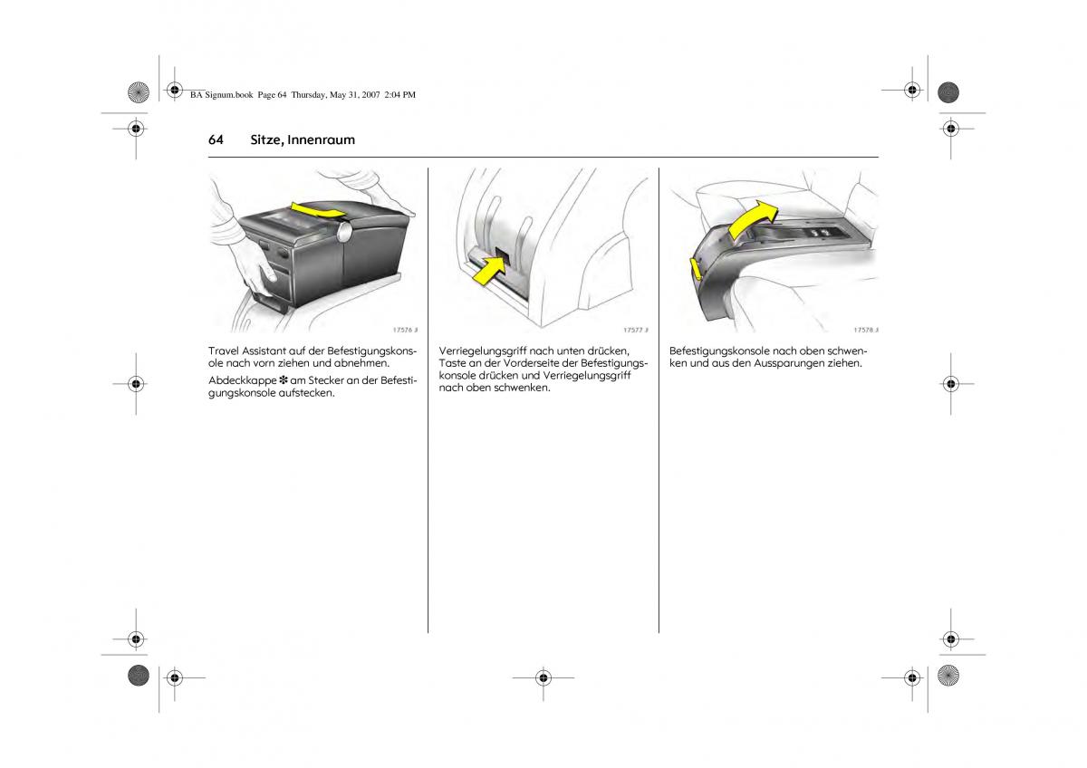 Opel Signum C Vauxhall Handbuch / page 68