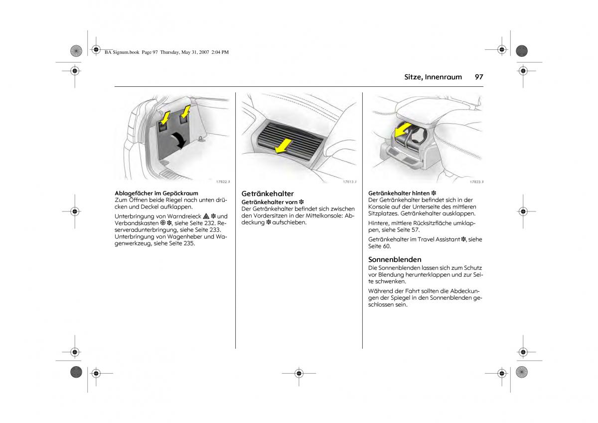 Opel Signum C Vauxhall Handbuch / page 101