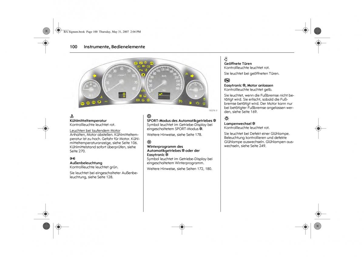 Opel Signum C Vauxhall Handbuch / page 104