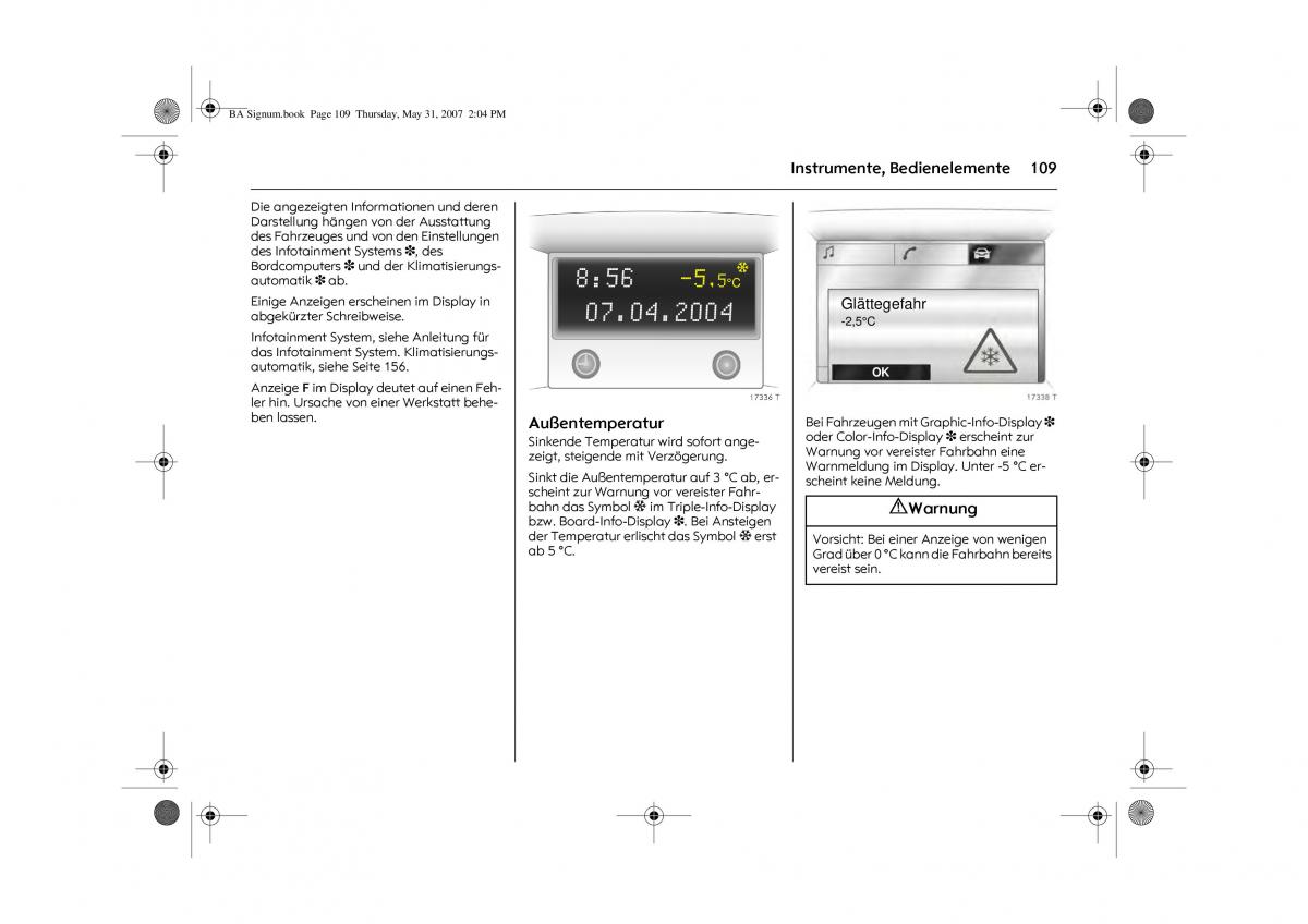 Opel Signum C Vauxhall Handbuch / page 113