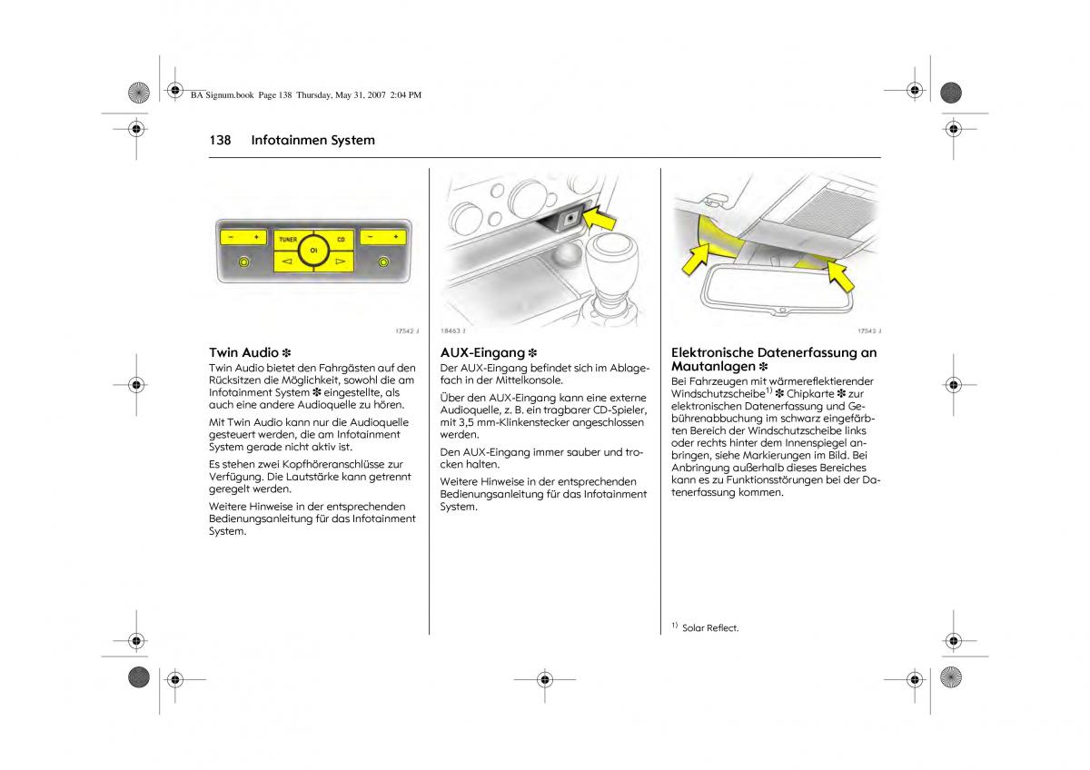 Opel Signum C Vauxhall Handbuch / page 142