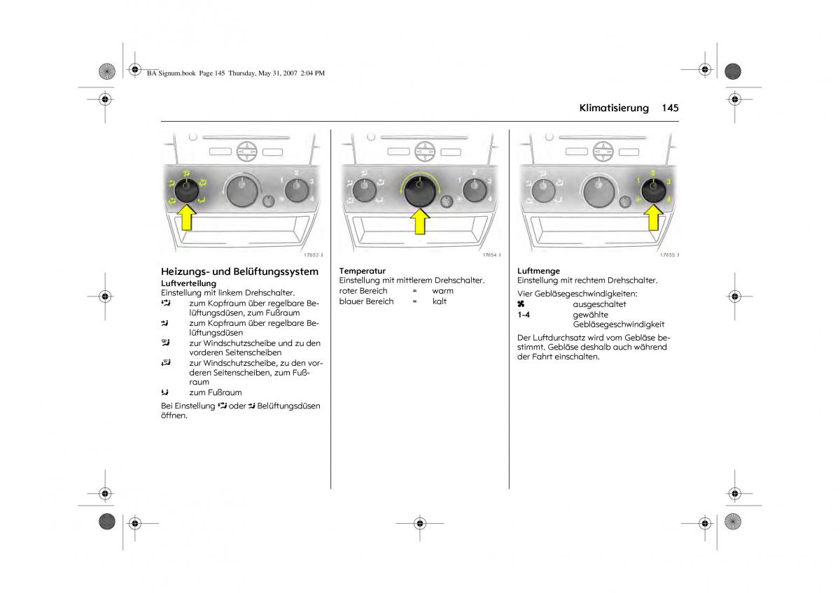 Opel Signum C Vauxhall Handbuch / page 149