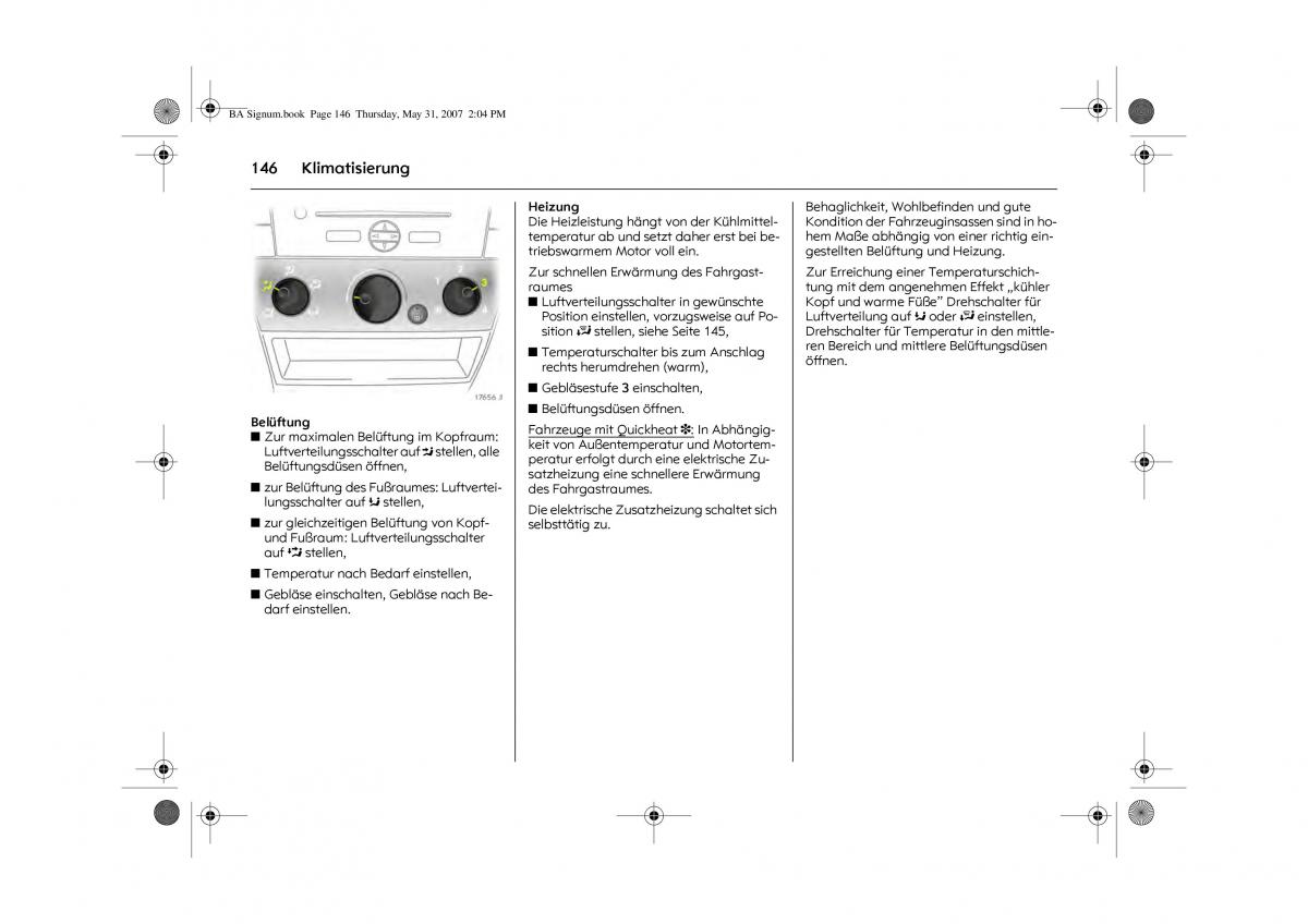 Opel Signum C Vauxhall Handbuch / page 150