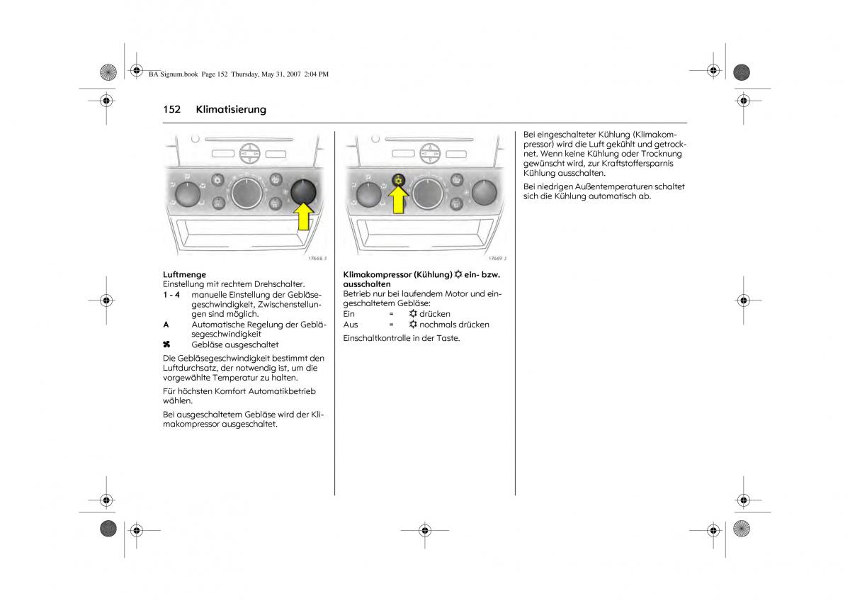 Opel Signum C Vauxhall Handbuch / page 156