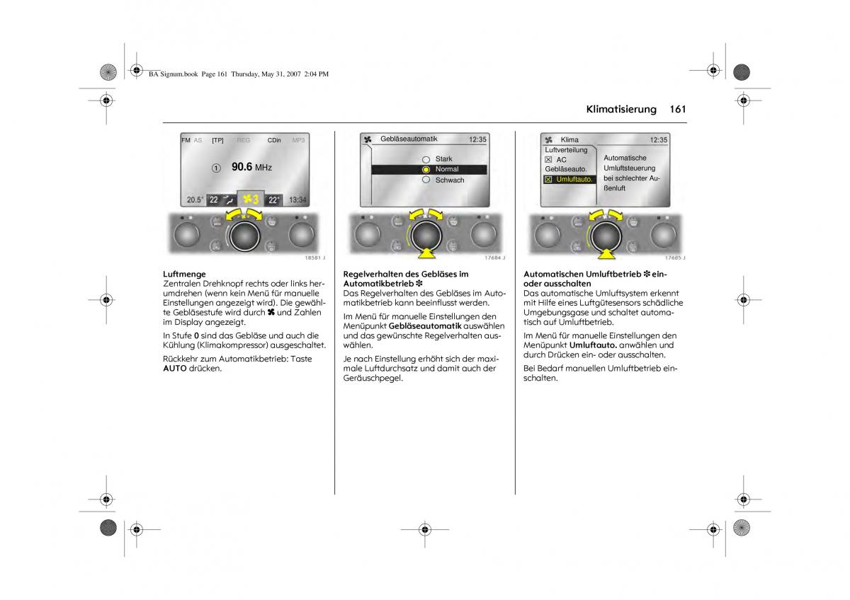 Opel Signum C Vauxhall Handbuch / page 165