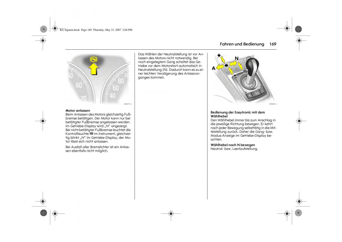 Opel Signum C Vauxhall Handbuch / page 173