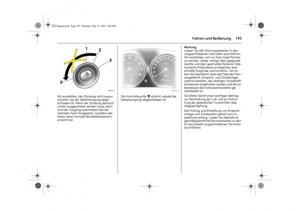 Opel Signum C Vauxhall Handbuch / page 199