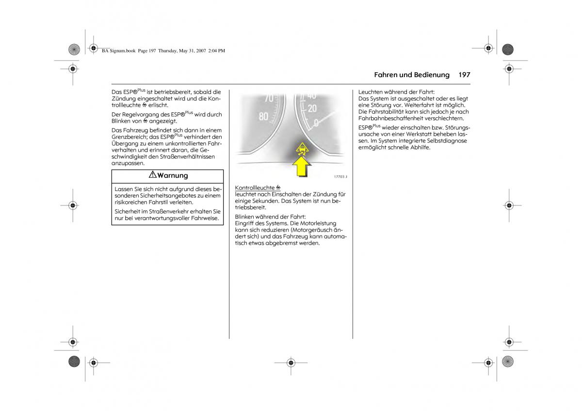 Opel Signum C Vauxhall Handbuch / page 201