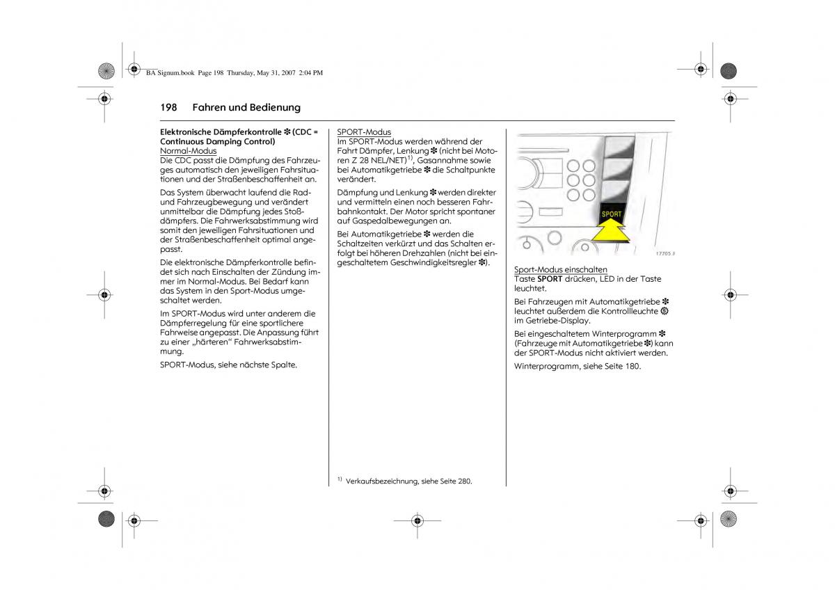 Opel Signum C Vauxhall Handbuch / page 202