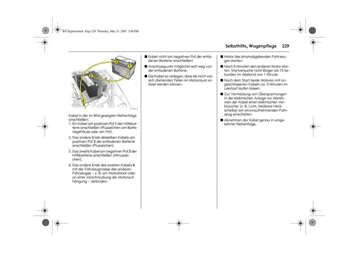 Opel Signum C Vauxhall Handbuch / page 233