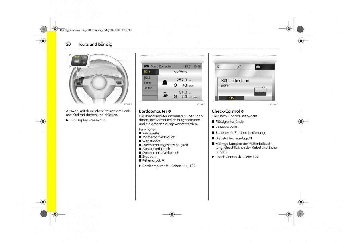 Opel Signum C Vauxhall Handbuch / page 24