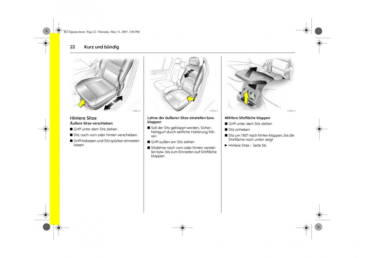 Opel Signum C Vauxhall Handbuch / page 26