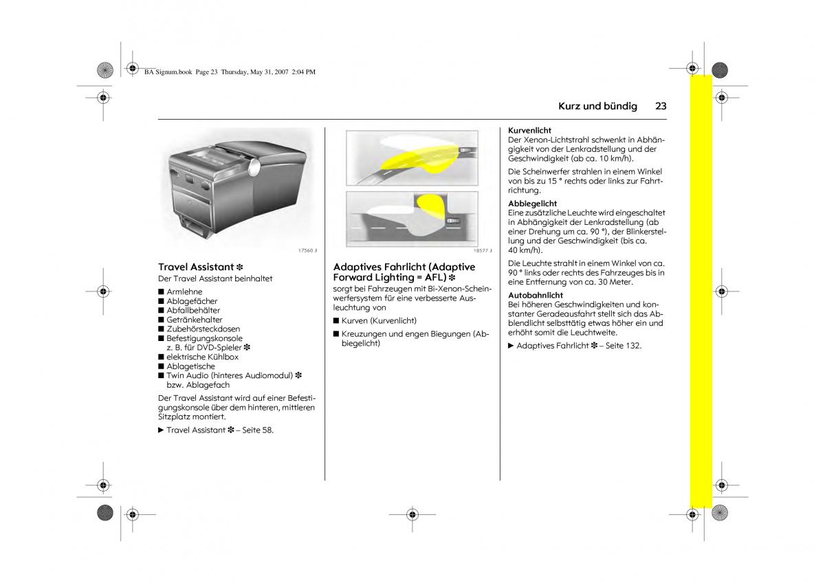 Opel Signum C Vauxhall Handbuch / page 27