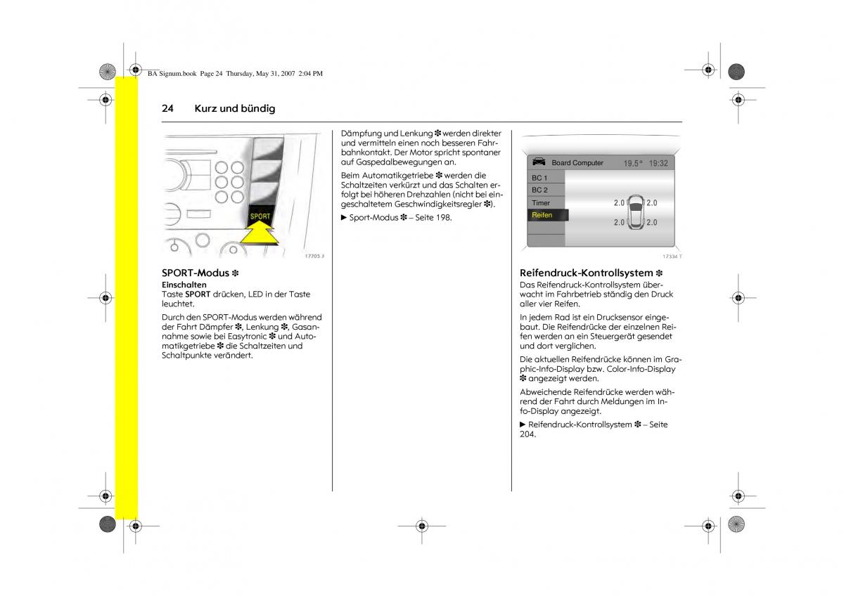 Opel Signum C Vauxhall Handbuch / page 28