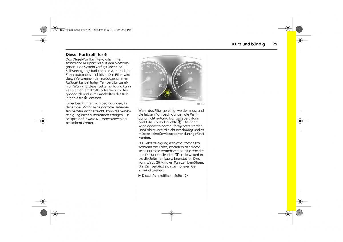 Opel Signum C Vauxhall Handbuch / page 29