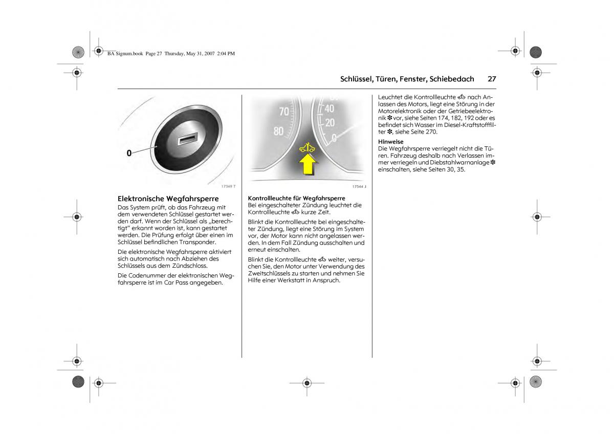 Opel Signum C Vauxhall Handbuch / page 31