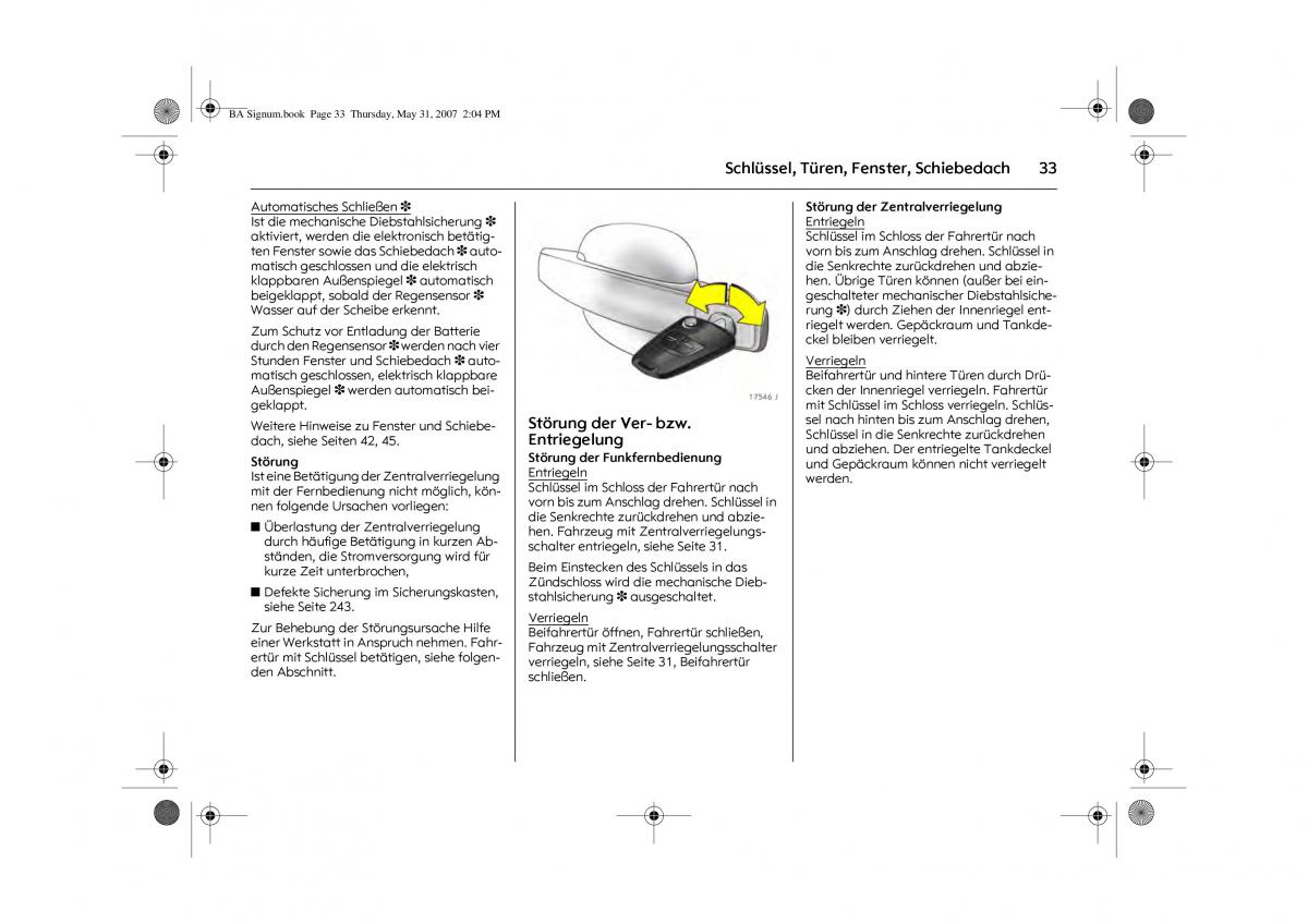 Opel Signum C Vauxhall Handbuch / page 37