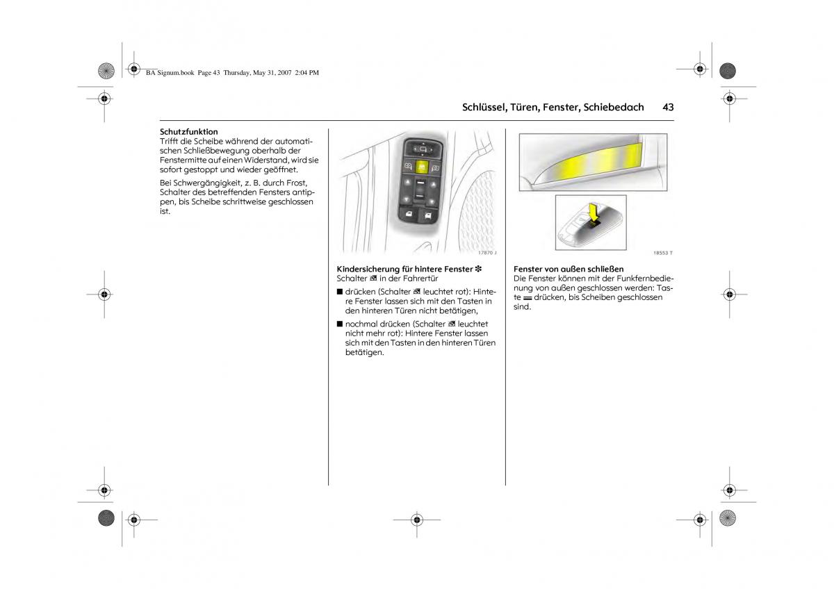 Opel Signum C Vauxhall Handbuch / page 47