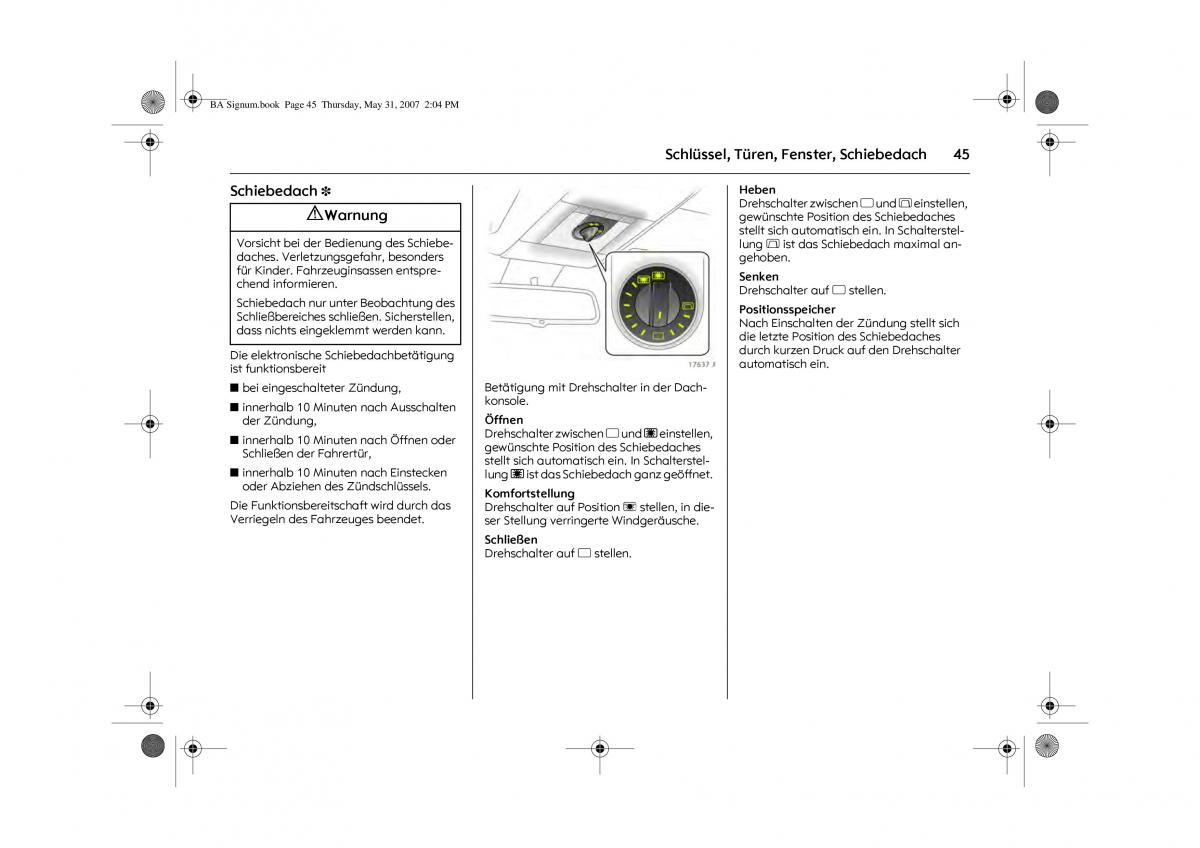 Opel Signum C Vauxhall Handbuch / page 49