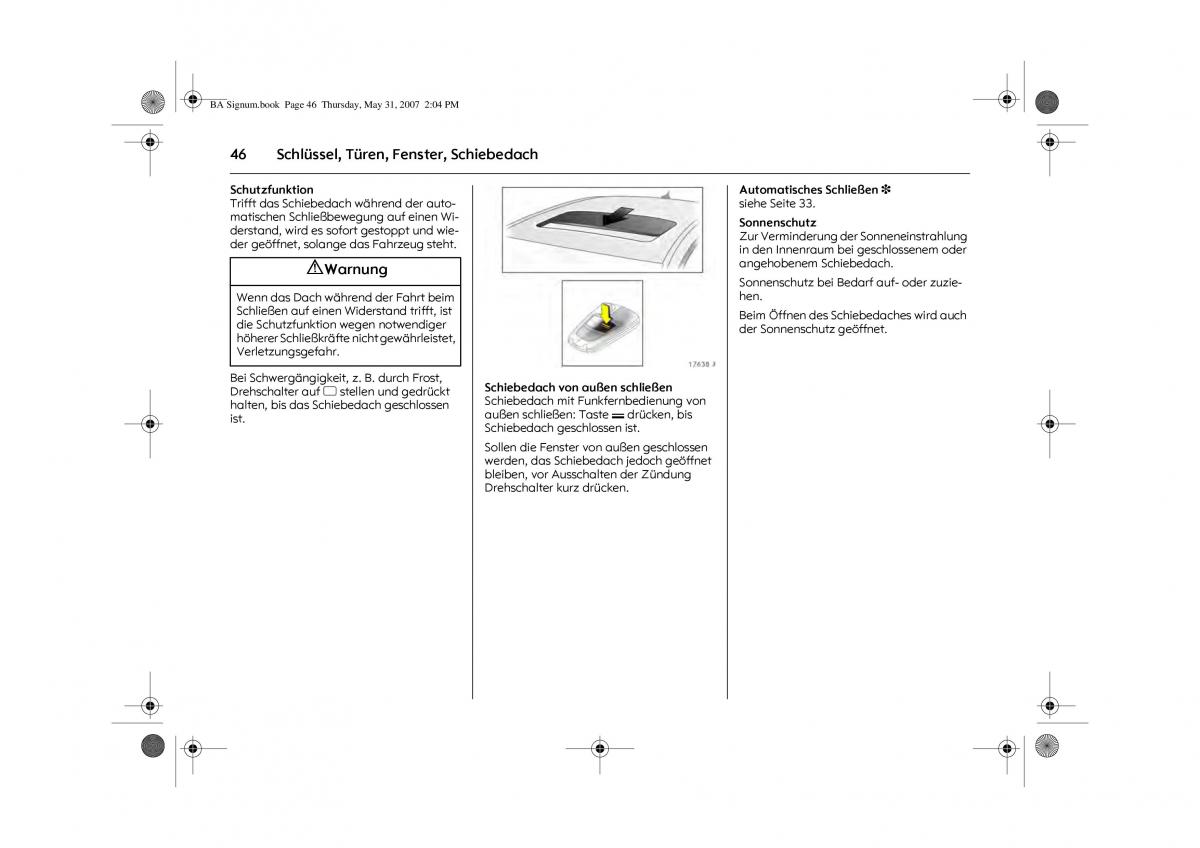 Opel Signum C Vauxhall Handbuch / page 50