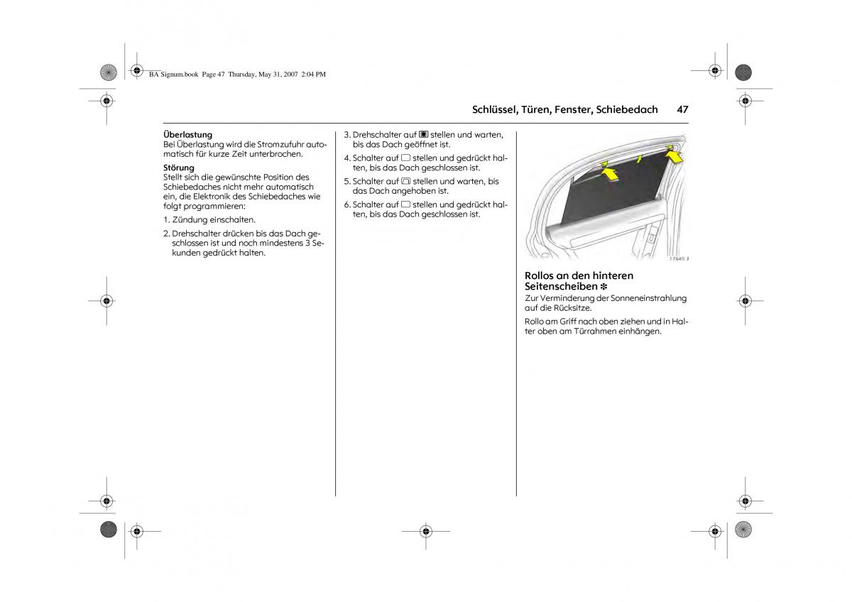 Opel Signum C Vauxhall Handbuch / page 51