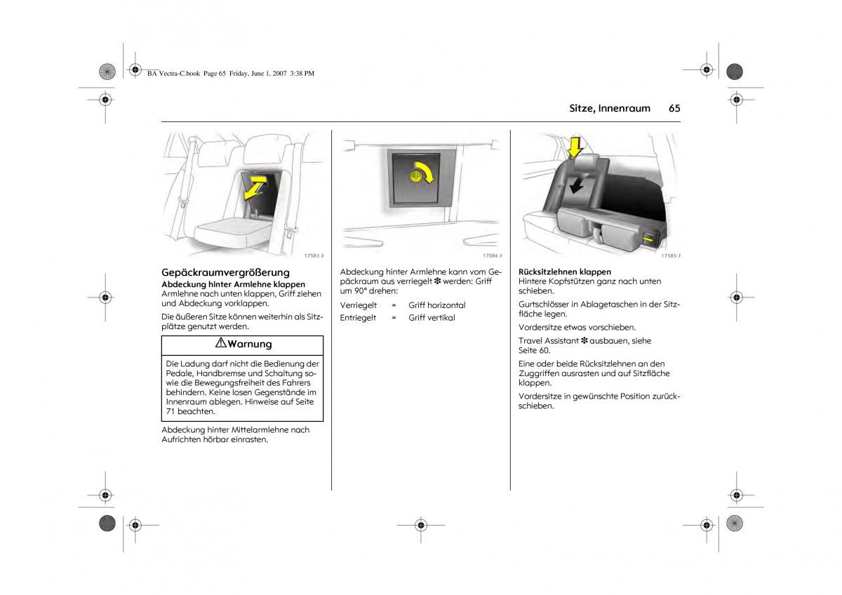 Opel Vectra C Handbuch / page 69