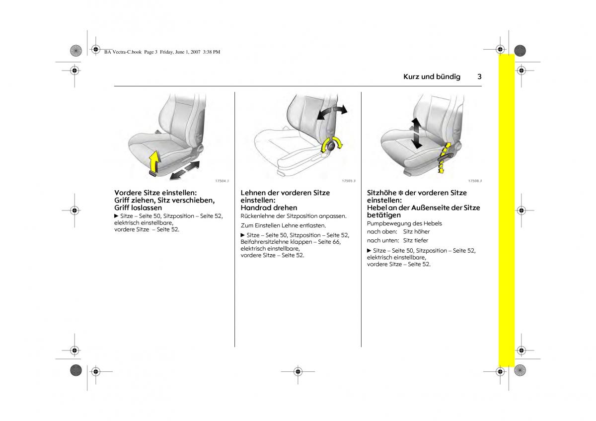 Opel Vectra C Handbuch / page 7