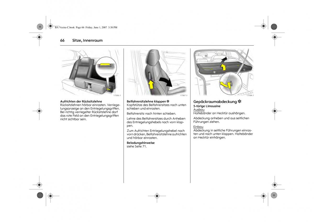 Opel Vectra C Handbuch / page 70