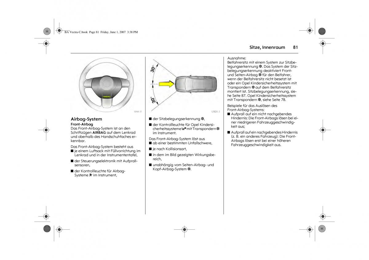 Opel Vectra C Handbuch / page 85