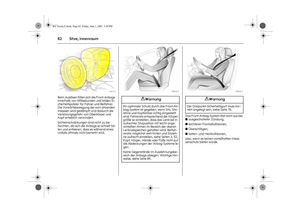 Opel Vectra C Handbuch / page 86