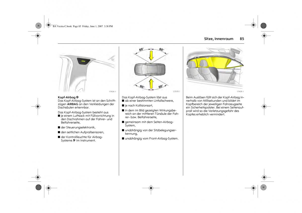 Opel Vectra C Handbuch / page 89