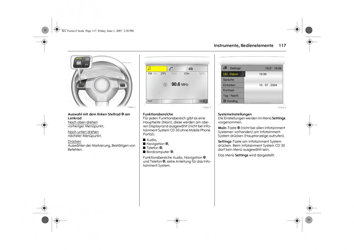 Opel Vectra C Handbuch / page 121