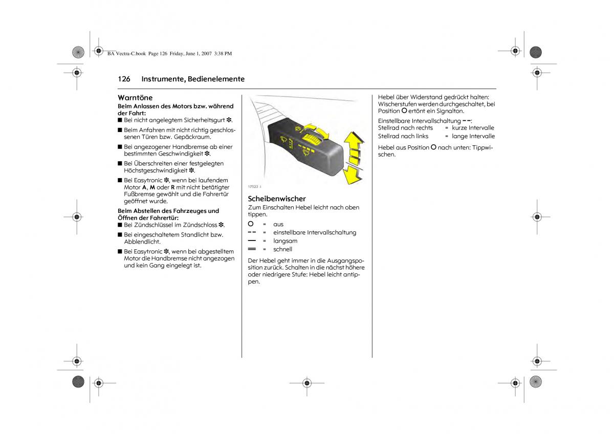 Opel Vectra C Handbuch / page 130