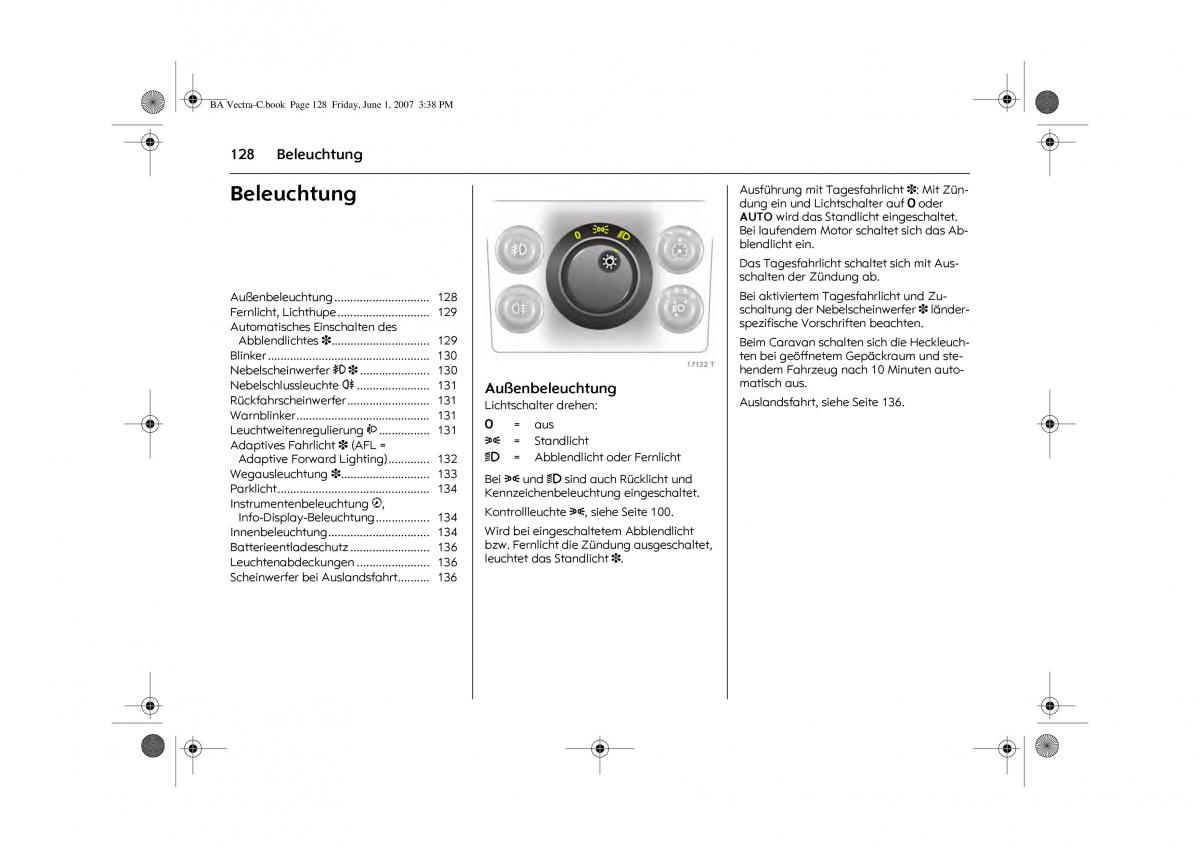 Opel Vectra C Handbuch / page 132