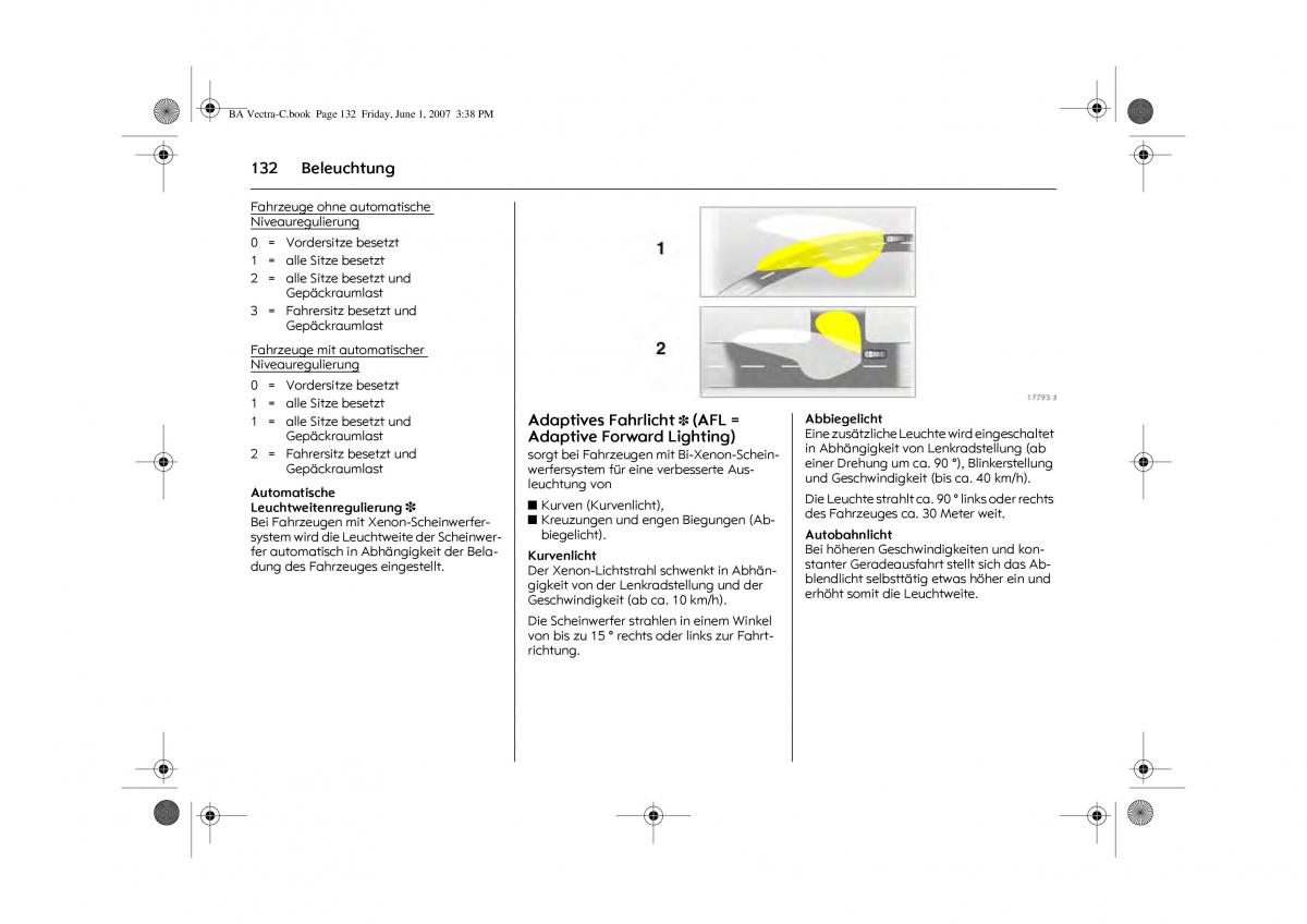 Opel Vectra C Handbuch / page 136