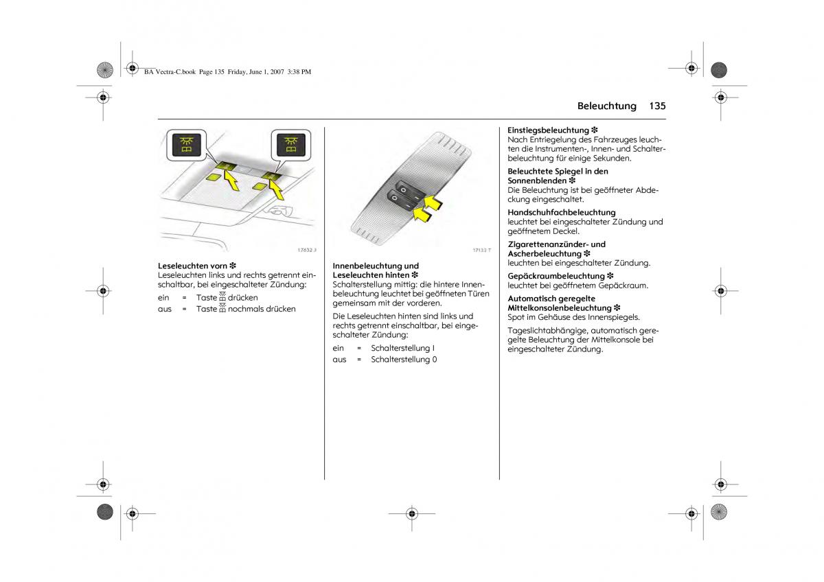 Opel Vectra C Handbuch / page 139