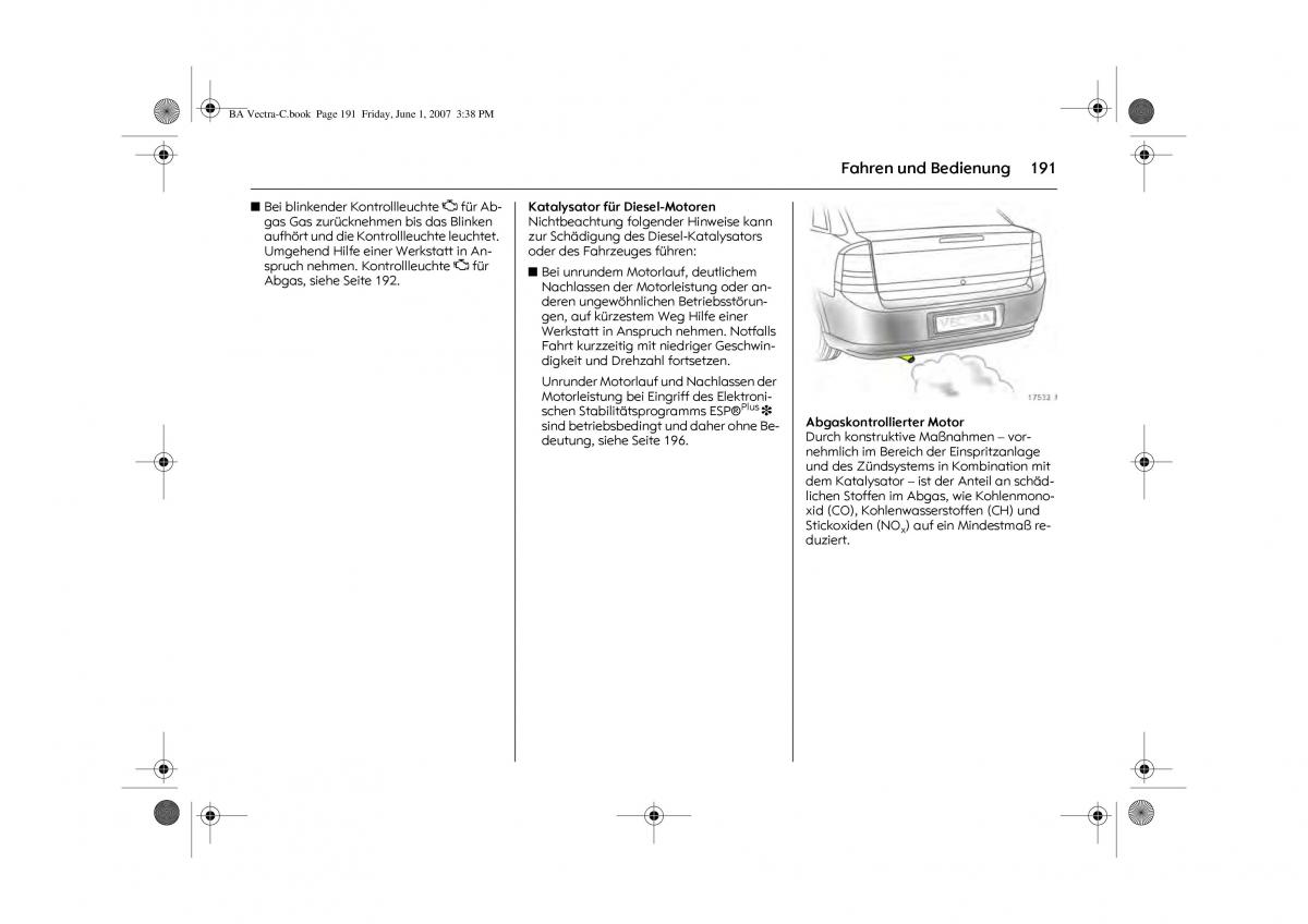 Opel Vectra C Handbuch / page 195