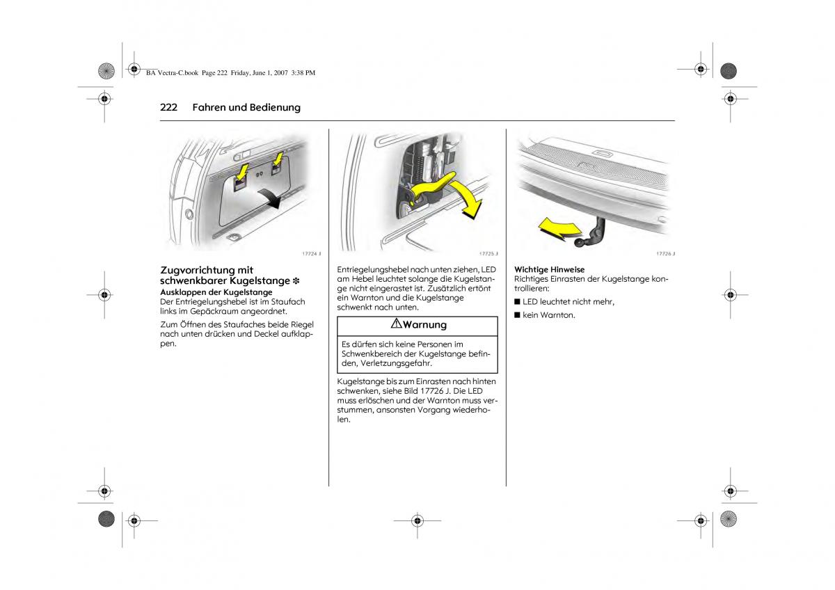 Opel Vectra C Handbuch / page 226