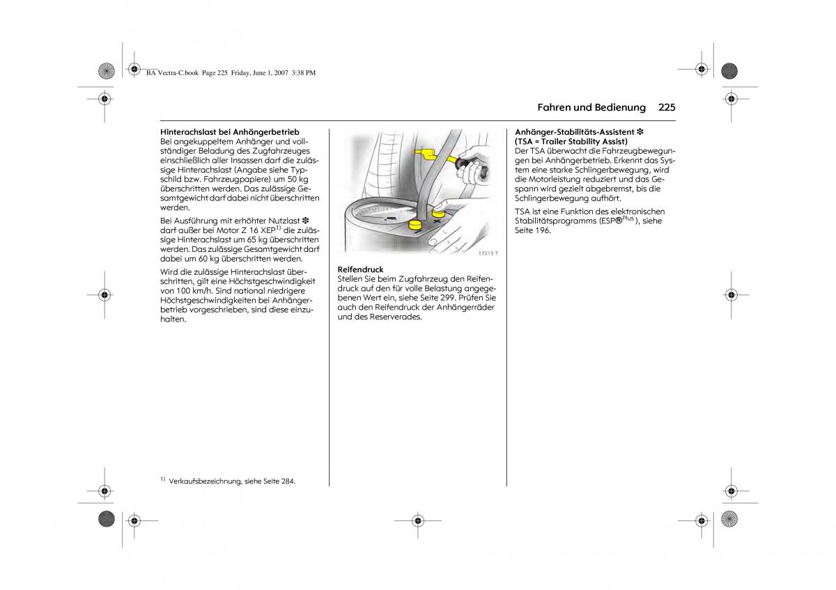 manual  Opel Vectra C Handbuch / page 229